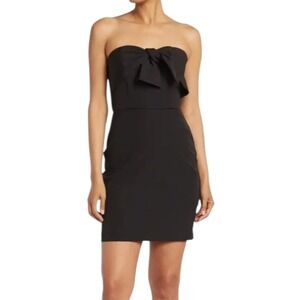 NWT Sam Edelman Romantic Strapless Bow Cocktail Dress Women Sz 8 Black‎ Elegant